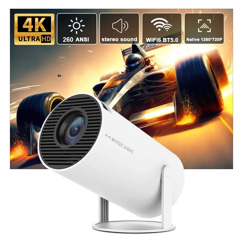 Magcubic HY300 Pro 4K Projector – Android 11, Dual WiFi 6, 260 ANSI, 1080P HD Home & Outdoor Cinema